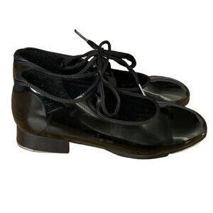 CAPEZIO Tele Tone Tap Dancing Shoes N625 Black Shiny Women's Size 6.5 M